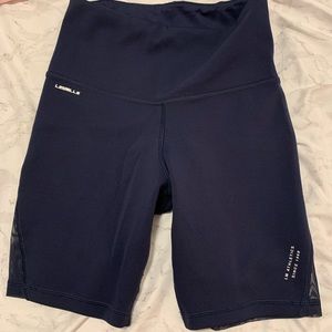 Rebok navy bike shorts with mesh